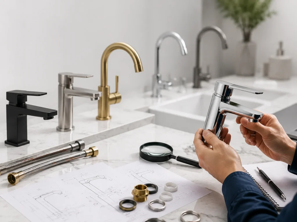 Faucet Finish and Fixture Detail Review Bathroom fixture details used during faucet sample review