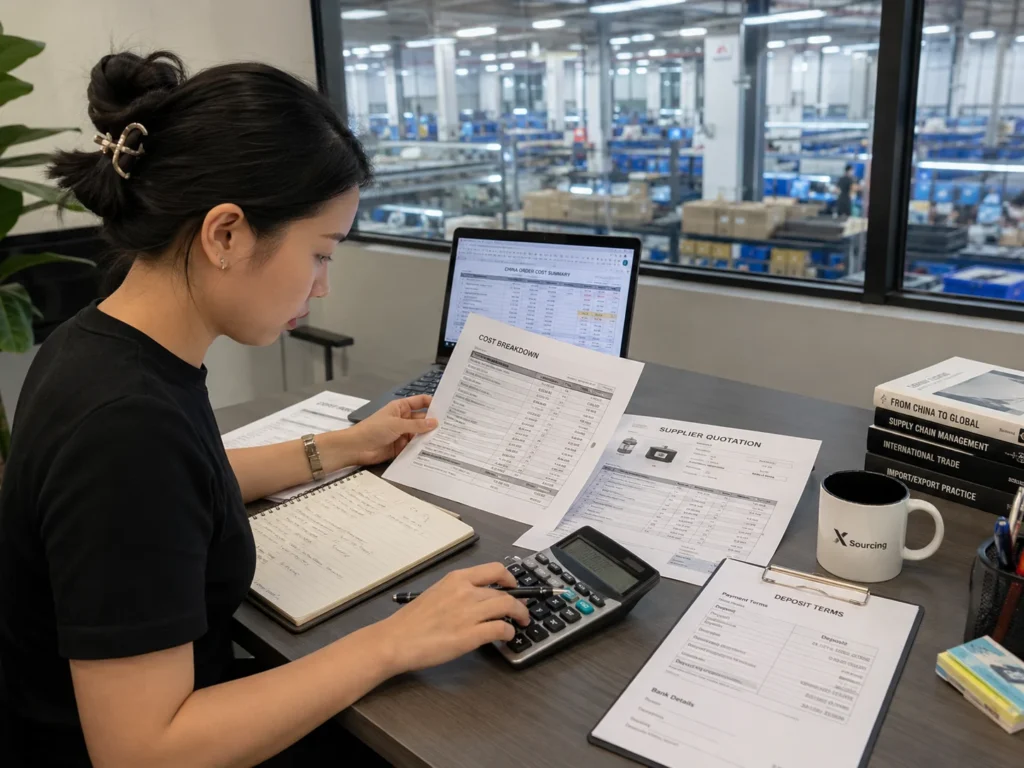 China Order Cost Breakdown Before Supplier Deposit China order cost breakdown checked before the buyer approves a supplier deposit