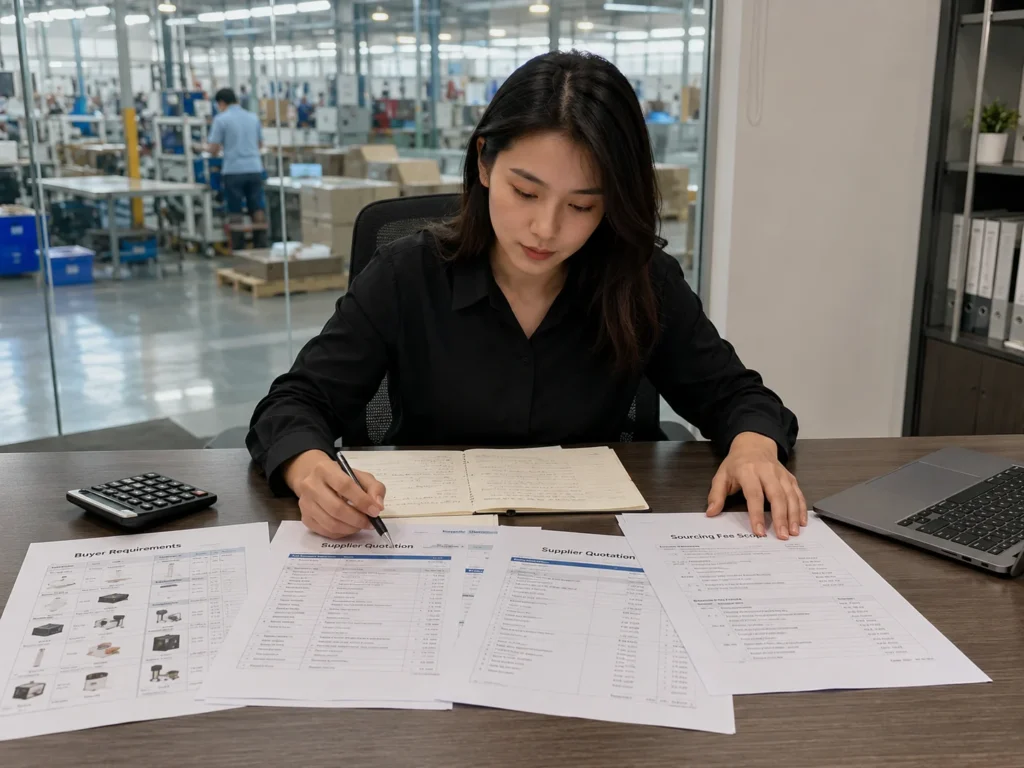 Sourcing Fee Scope and Chinese Supplier Quotation Check